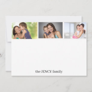 White Photo Collage   Minimal Clean Modern Design Card