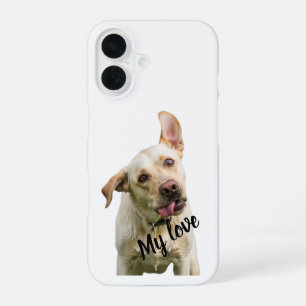 White Photo Minimalist Pet Memorial iPhone Case