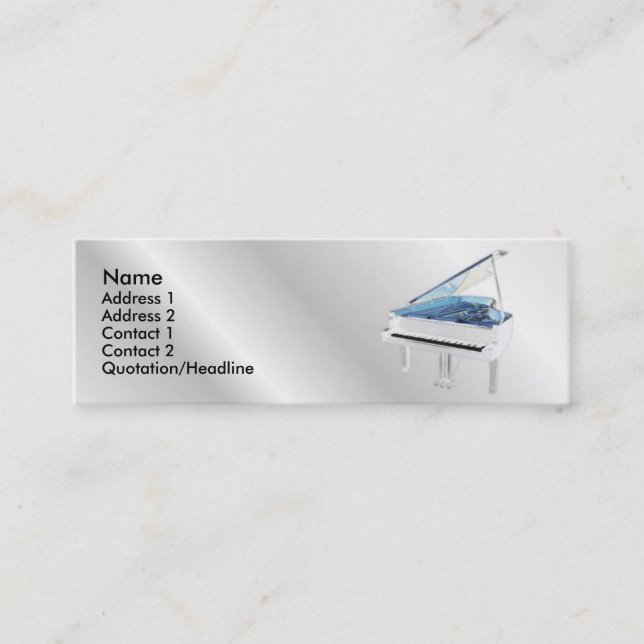 White Piano Profile Card (Front)