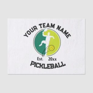 White Pickleball Club Team Player Pickler Custom Tissue Paper