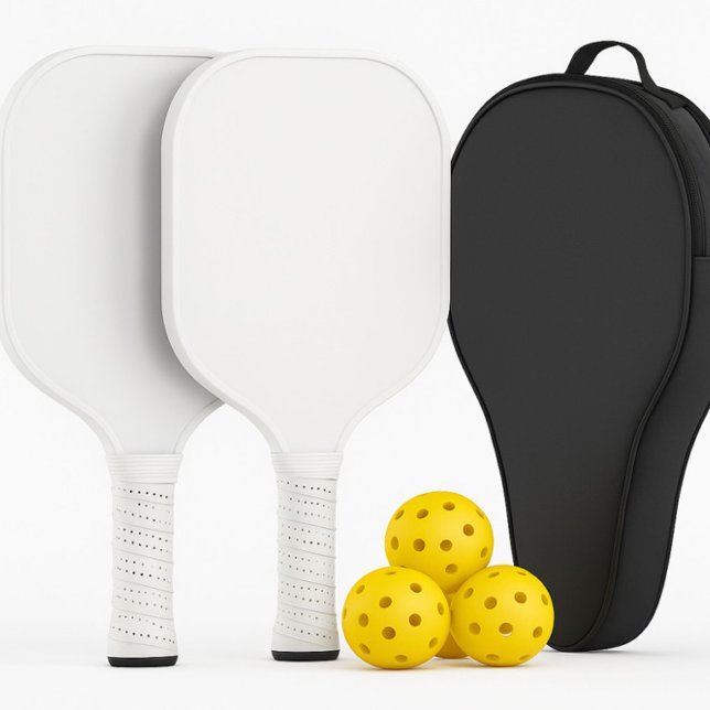 White Pickleball Paddles | Custom Cool & Cute (Serve style with every swing. #CustomPickleballPaddle #GameOn)