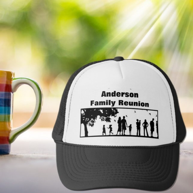 White Picnic Graphic Family Reunion | Family Name Trucker Hat (Creator Uploaded)