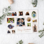 White Picture Frame Gallery Wall Multi-Photo<br><div class="desc">When you have a tonne of great photos to show off, you need a holiday card with lot's of window frames to put them in. This simple, real shiny, foil and white design features thirteen (13) artful, graphic, frames for your photos. Clean and modern typography is easy to edit and...</div>