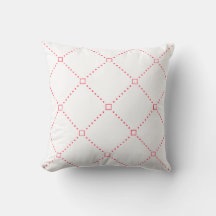 White Pillow with tender pattern, rose collection