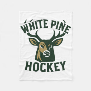 White Pine Hockey Bucks College Official Vintage D Fleece Blanket