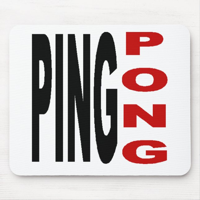 White PING PONG mouse pad (Front)