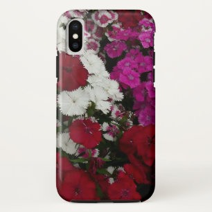 White, Pink and Red Dianthus Floral Case-Mate iPhone Case