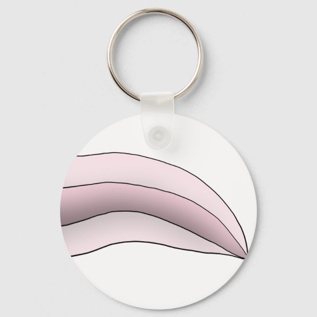 White/Pink Axolotl Tail Key Ring (Front)