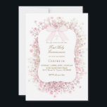 white pink baby's breath flowers First Communion Invitation<br><div class="desc">white pink baby's breath flowers First Communion Invitation</div>