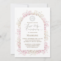 white pink flowers First Holy Communion