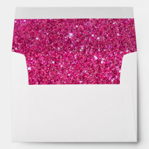 White Pink Glitter Envelope