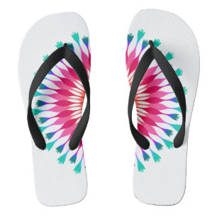 White/Pink Lotus Flower Jandals