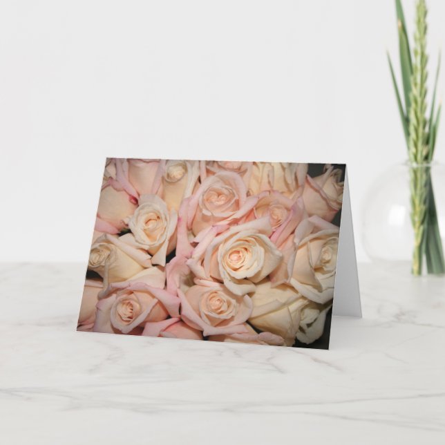 white pink rose card (Front)