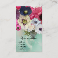 WHITE PINK  ROSES AND ANEMONE FLOWERS MONOGRAM