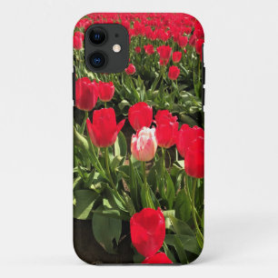 White & Pink Tulip in a Red Tulip Field, Oregon Case-Mate iPhone Case