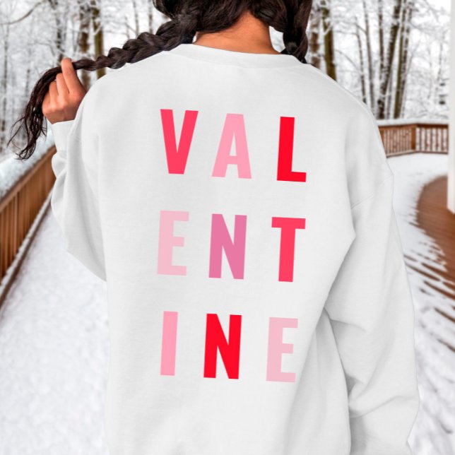 White/Pink Valentine Cute Valentine’s Day Sweatshirt (Creator Uploaded)