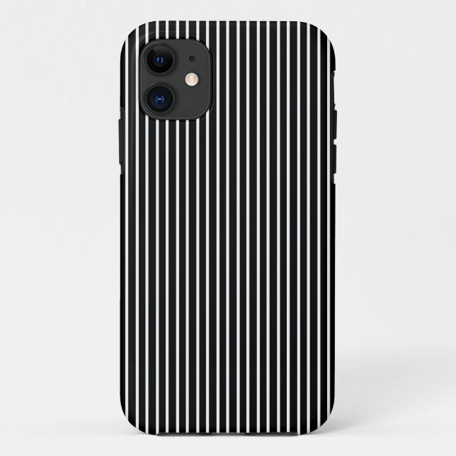 White Pinstripe iPhone Case (Back)