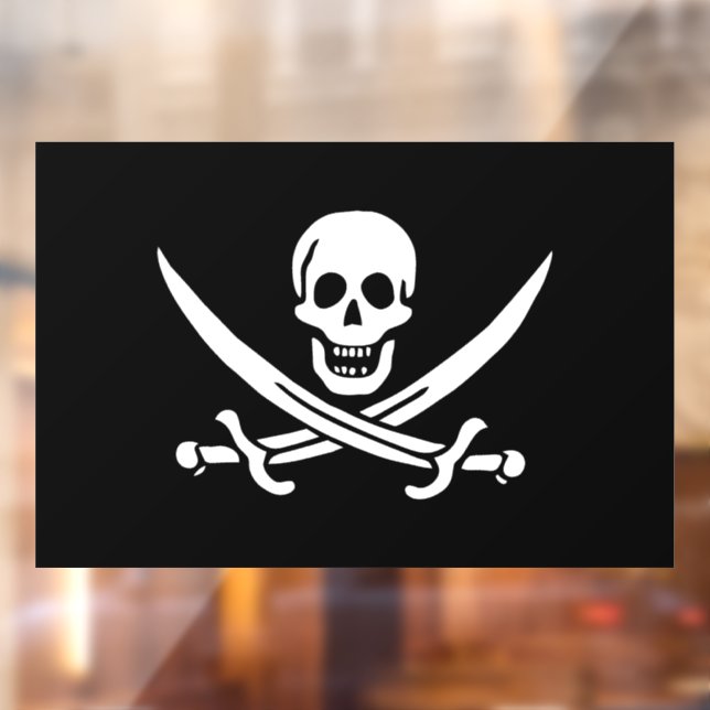 White, Pirate Flag Calico Jack, Skull & Cutlass  (Sheet 2)