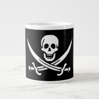 White, Pirate Flag Calico Jack, Skull & Cutlass 