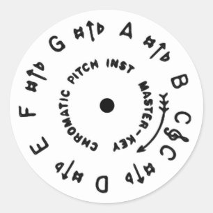 White Pitchpipe Classic Round Sticker