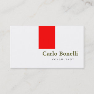 White Plain Modern Consultant Business Card