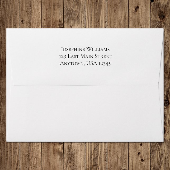 White Plain Simple A7 5x7 Return Address Envelope (Creator Uploaded)