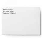 White Plain Simple A7 5x7 Return Address Envelopes