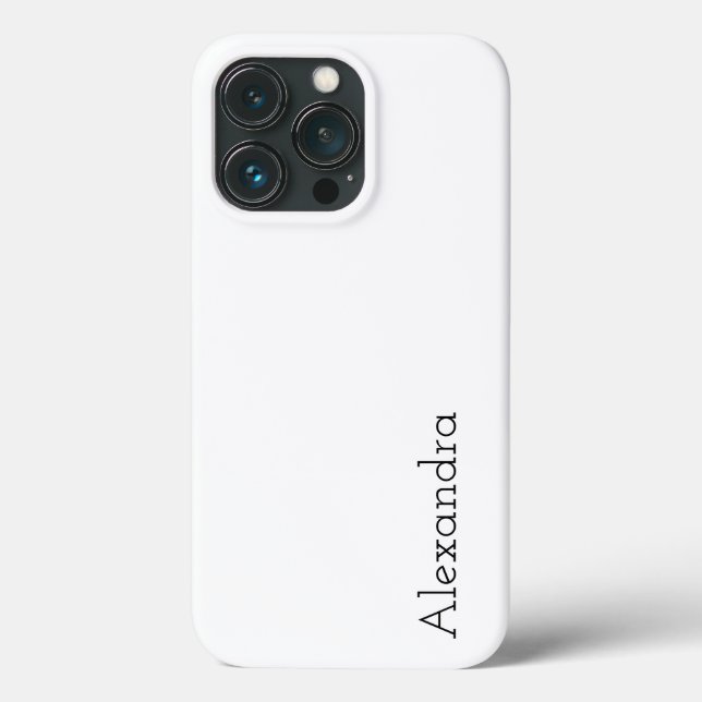 White Plain solid colour  Case-Mate iPhone Case (Back)