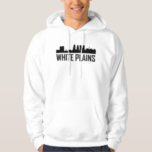 White Plains New York City Skyline Hoodie