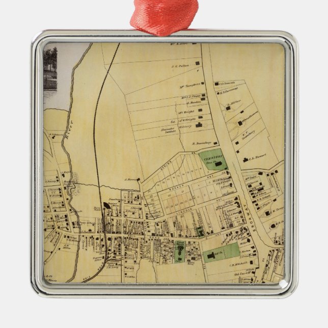 White Plains, NY Metal Tree Decoration (Front)