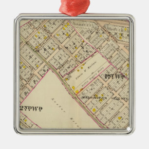 White Plains wards 1-2, New York Metal Tree Decoration