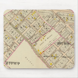White Plains wards 1-2, New York Mouse Pad