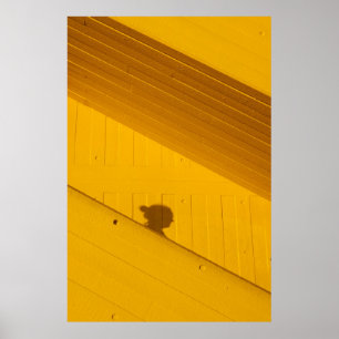 White plastic panel poster