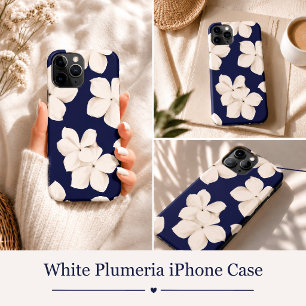 White Plumeria Case-Mate iPhone Case