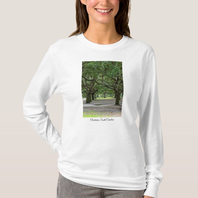 White Point Gardens Painterly Long Sleeve T-Shirt (Front)
