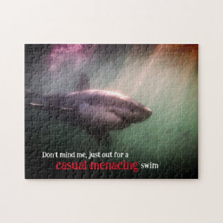 White pointer shark underwater jigsaw puzzle