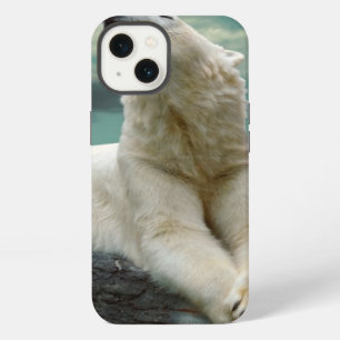 White Polar Bear Hunter on rock iPhone 13 Case