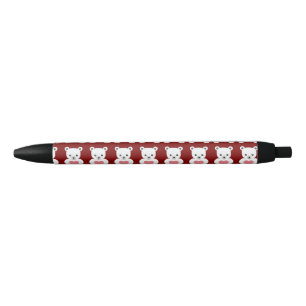 White Polar Teddy Bear with Heart Pen
