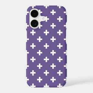White polka crosses on ultra violet