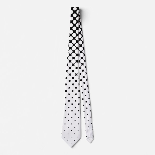 White polka dot graduation and black background tie (Front)