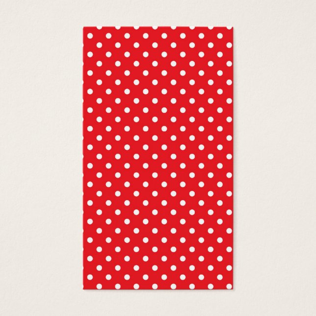 White polka dot on red background bookmark (Front)