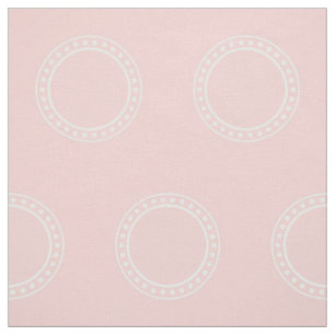 White Polka Dot Rings on Baby Pink Fabric