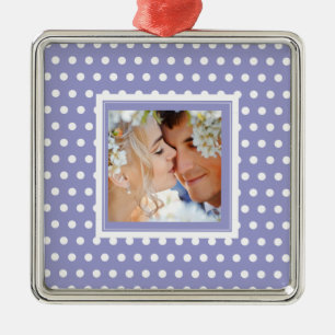 White Polka dots: Any background colour Metal Tree Decoration