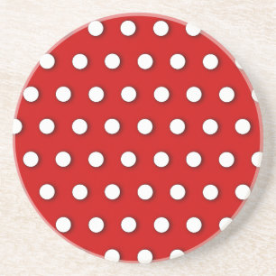White Polka Dots Coaster