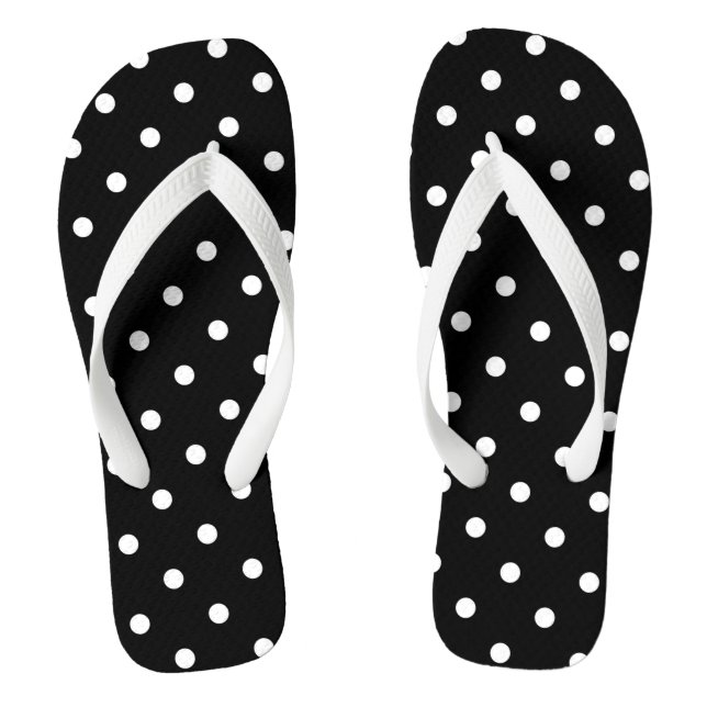 White Polka Dots Jandals (Footbed)