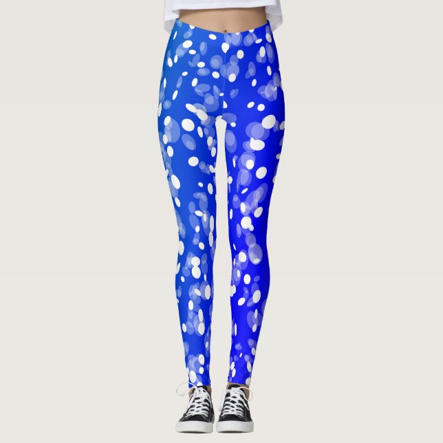 white polka dots leggings (Front)