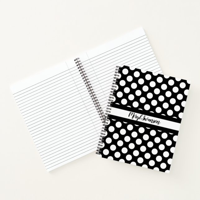 White Polka Dots Notebook (Inside)