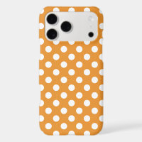 White polka dots on amber