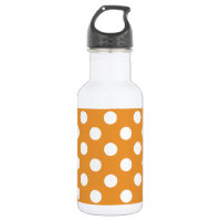 White polka dots on amber