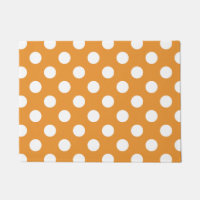 White polka dots on amber